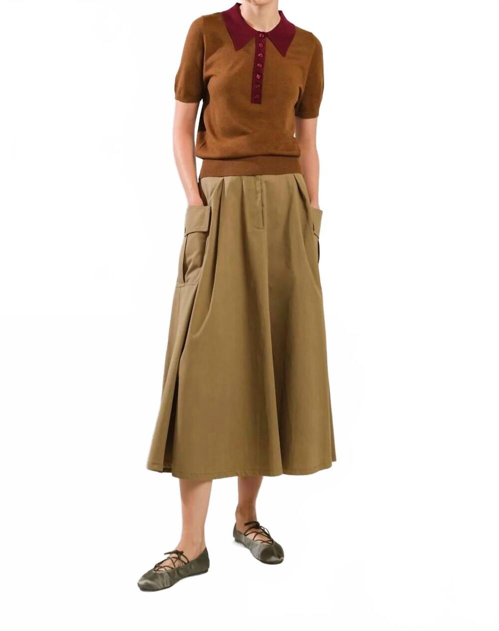 NEW FLYING TOMATO landry lightweight sweater polo in brown